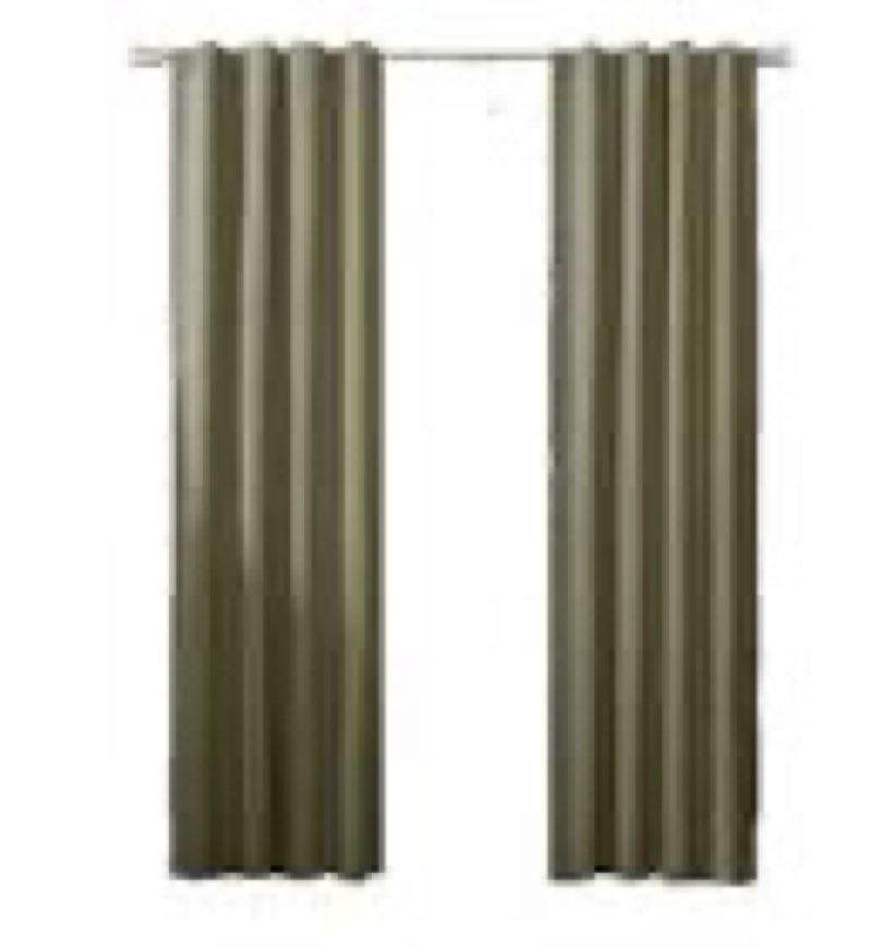 quince european linen true blackout curtain  96inx96in verde olive