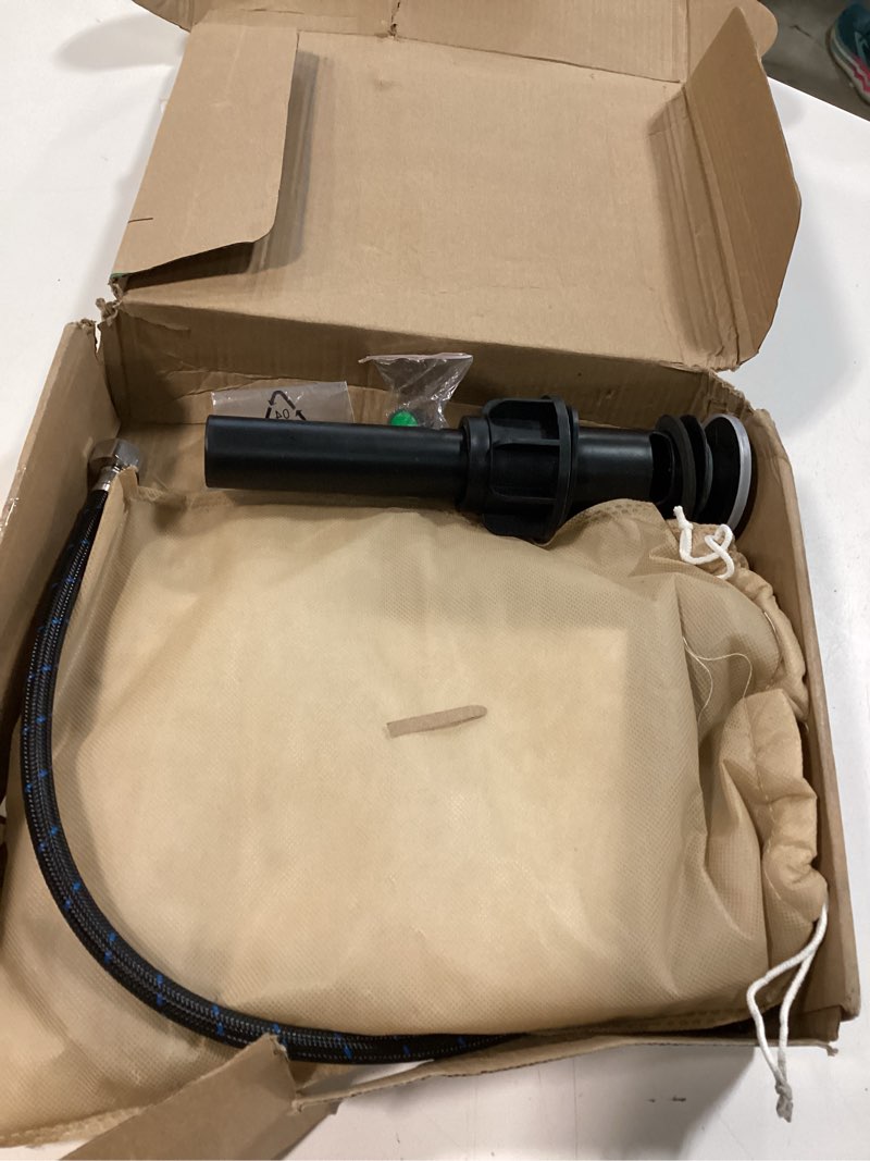 Condition photo showing As Is for bathroom faucets for sink 3 hole, hurran 4 inch matte black with pop-up drain and 2 supply hoses, stainless steel lead-free 2-handle centerset faucet for sink vanity