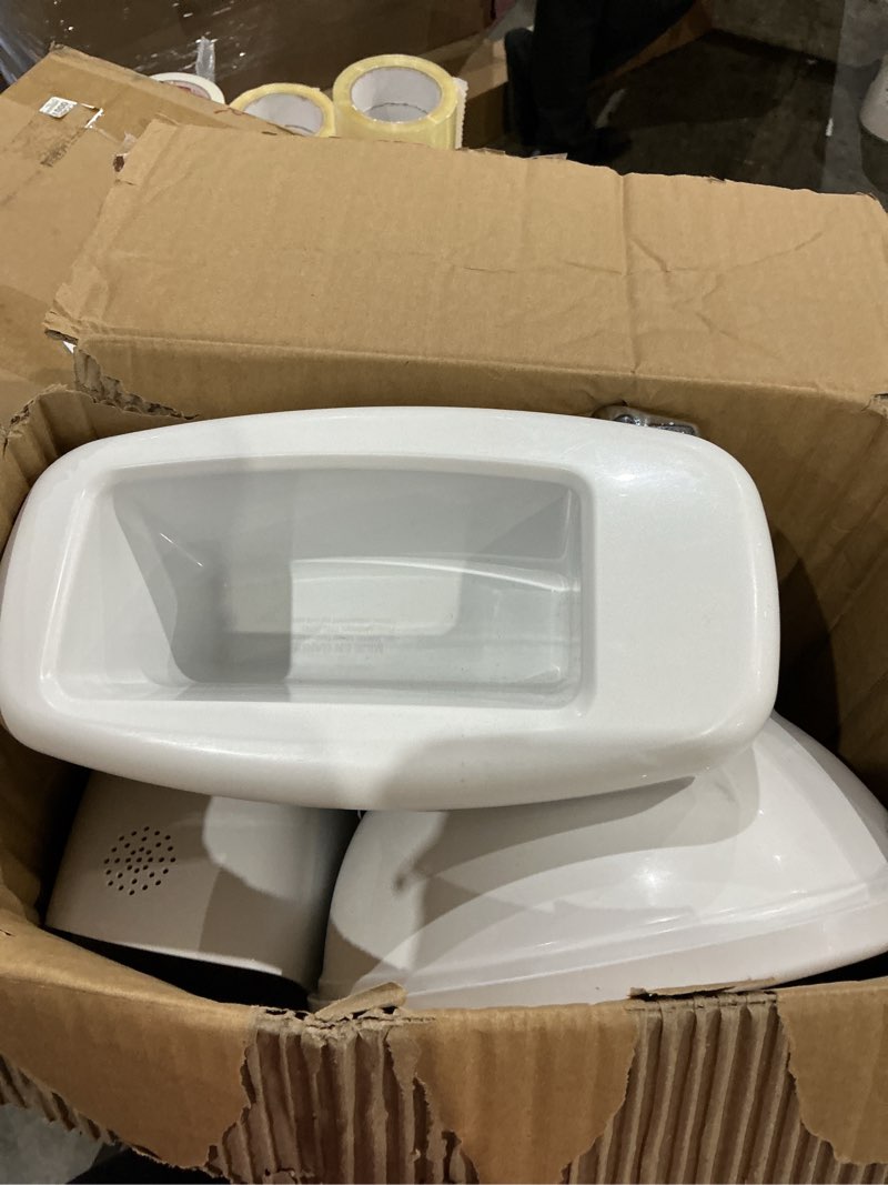 Condition photo showing As Is for 2-in-1 toddler potty training toilet - with detachable training seat, realistic flushing sound for boys & girls ages 1-3 with wipes storage, toilet paper holder white