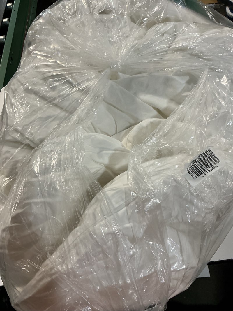 Condition photo showing Good Condition for organic crisp percale duvet cover set, full/queen, white