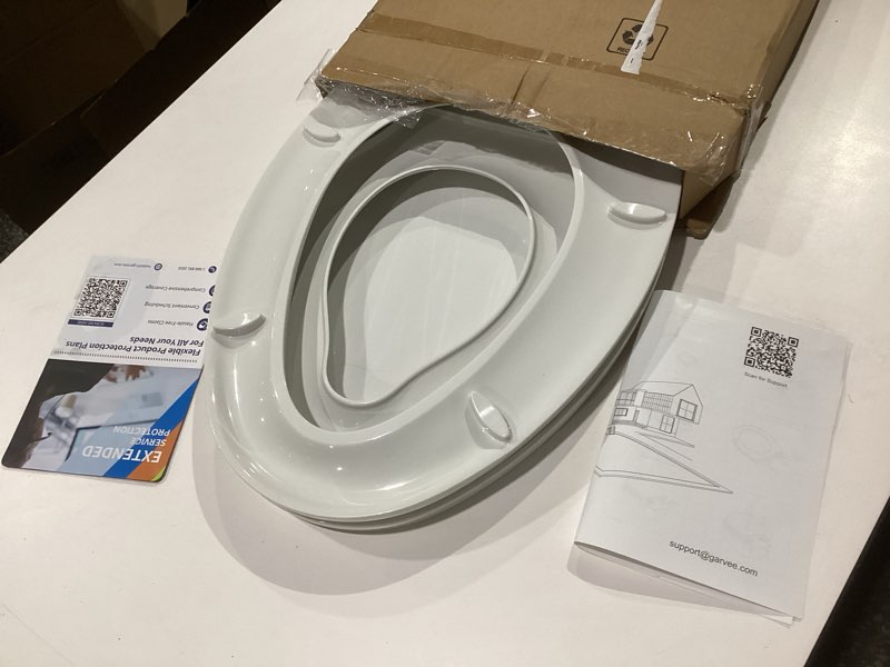 Condition photo showing As Is for Toilet Seat with Toddler Seat Elongated, PP Material Family Toilet Seat Cover, Soft Close Adult & Toddler Seats, Easy to Clean, Safe Potty Training Solution for Kids, Bathroom Upgrade for Home