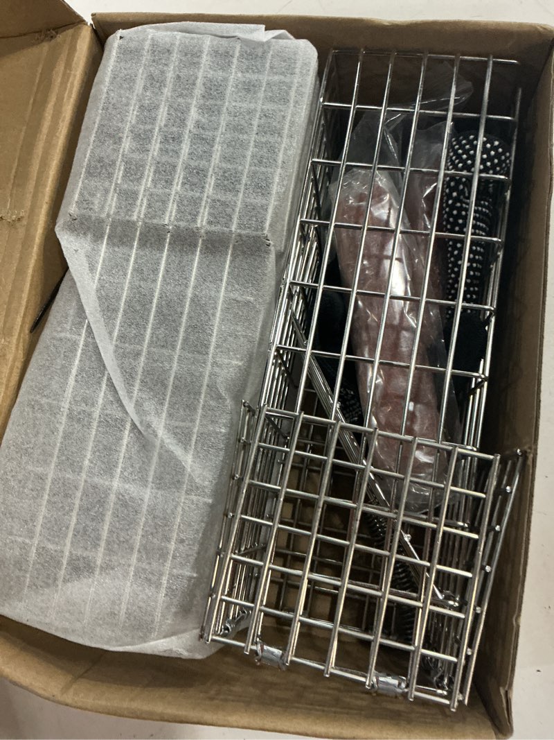 Condition photo showing New/Like New for 2sets one way squirrel door excluders, 3 × 3 × 9inch animal excluder cage, humane squirrels, chipmunks contactless excluder, for outdoor spaces like attics, chimneys - includes full installation kit 3 × 3 × 9inch-2sets