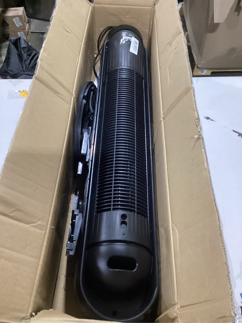 Condition photo showing Good Condition for Dreo Tower Fan for Bedroom, 2026 Upgraded DC Motor, 28ft/s High Velocity, 20dB Ultra Quiet Standing Fan, 8 Speeds 4 Modes, 90° Oscillating Bladeless Fan for Indoors, Floor Fans with Remote, Black