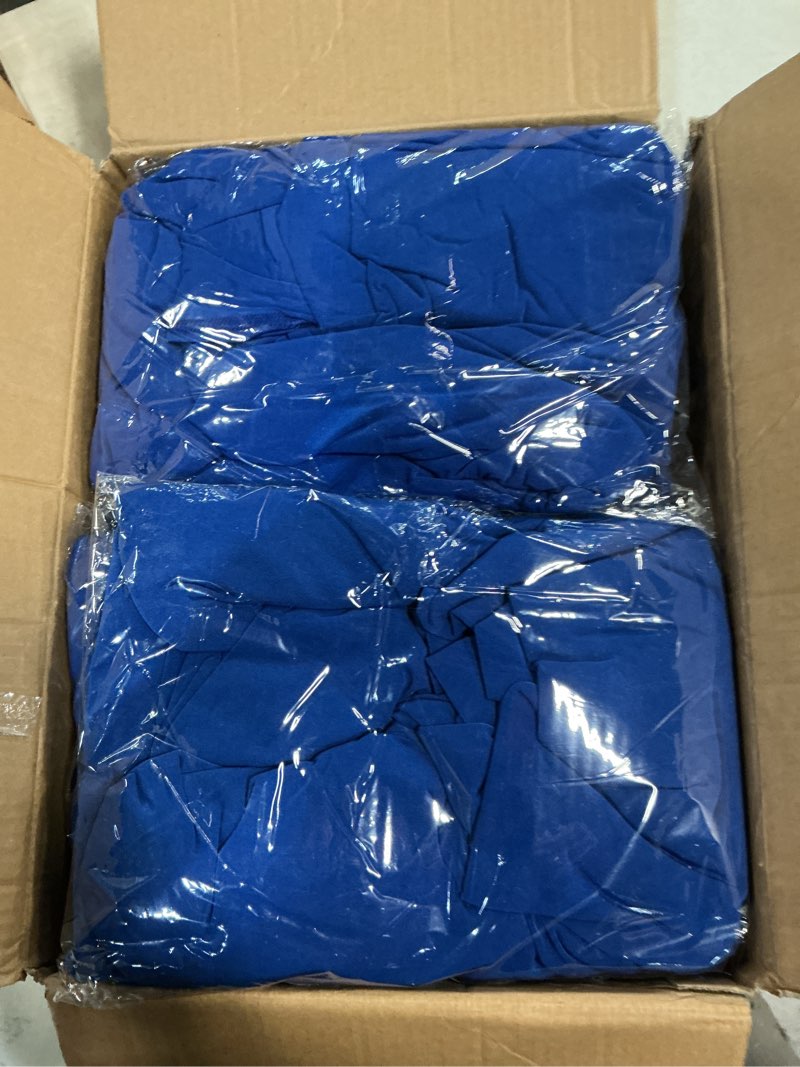 Condition photo showing New/Like New for 6-pack premium royal blue spandex tablecloths for 6ft rectangle tables, stain & wrinkle-resistant, washable stretch polyester fitted table cover for weddings, banquets, events, parties royal blue 6 ft | 6 pack