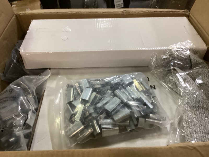 Condition photo showing As Is for Banding Strapping Kit with 1/2" x3600 ft Polypropylene (PP) Band 300 Metal Seals 100 Plastic Edge Protectors Tensioner Sealer Tool Glove for Pallet Box Packaging pp-kit-L
