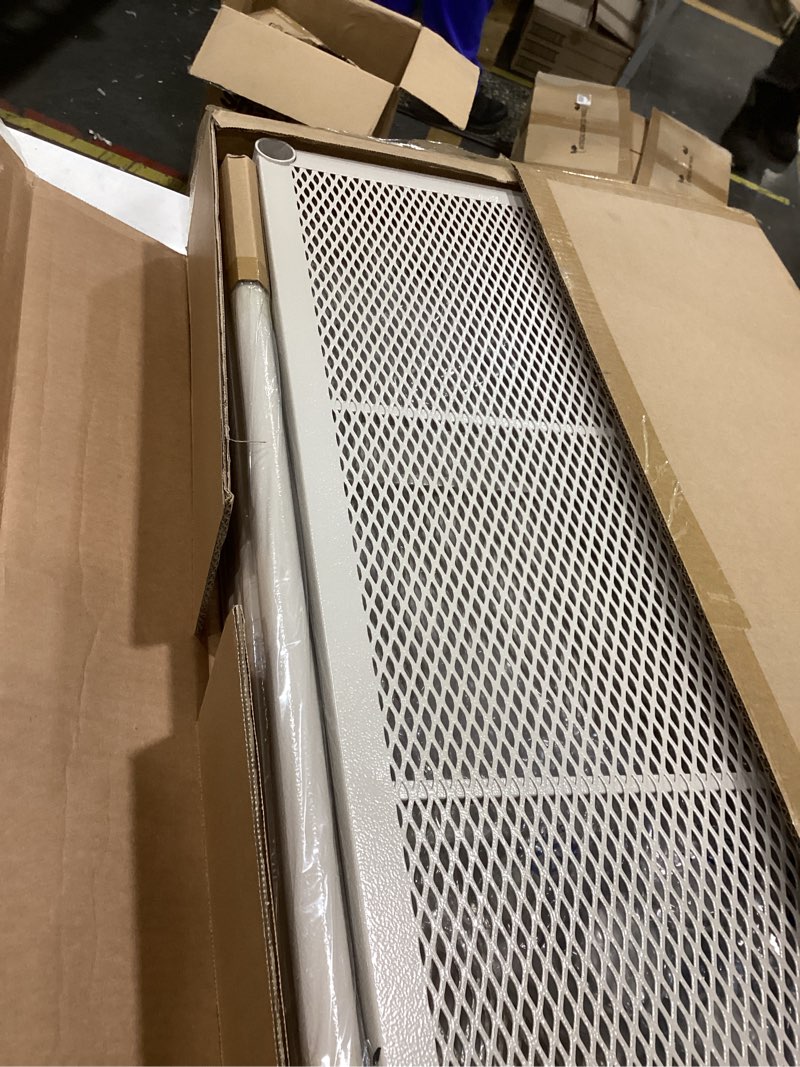 Condition photo showing New/Like New for izeuk heavy duty rolling garment rack wire clothes rack for hanging clothes (gold, 3 tier with 1 rod, 17.7" d x 33.5" w x 70.3" h) gold 3 tier with 1 rod, 17.7"d x 33.5"w x 70.3"h