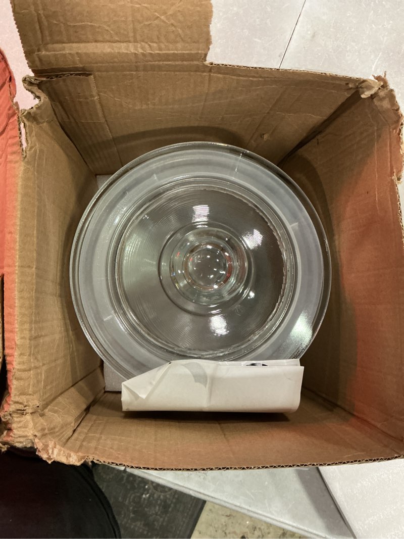 Condition photo showing Good Condition for 1 gallon glass canister, cookie jar & candy jar with airtight lid, large food storage container for buffet, coffee & flour, laundry room storage & pantry