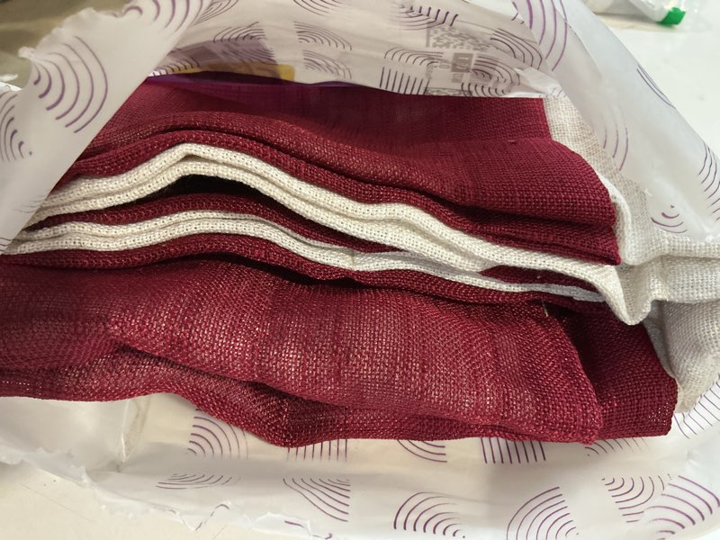 Condition photo showing Good Condition for jinchan linen valance for living room window curtains 50x16,2 panels,red | light filtering,rod pocket,double layer,window treatment,farmhouse,rustic,kitchen,bathroom,laundry,machine washable 50"w x 16"l (pack of 2) double linen | burgundy