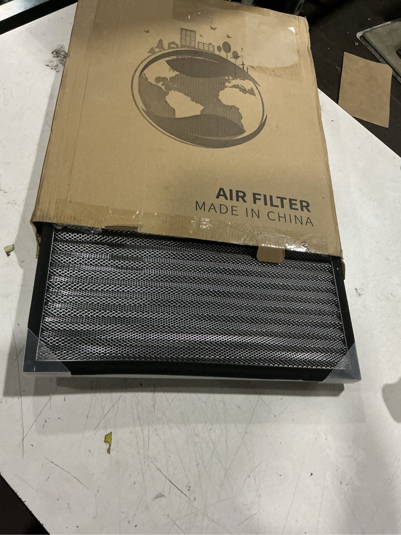 Condition photo showing As Is for vevor 16x20x1 inch electrostatic air filter, ac/hvac furnace filter washable & reusable aluminum, merv 8 long lifetime, home or office (actual size: 15.5 x 19.75 x 0.82 in) 19.8" x 15.5" x 0.8"