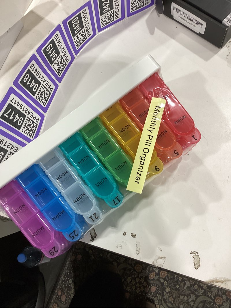 Condition photo showing Good Condition for Daviky Monthly Pill Organizer 3 Times a Day, 30 Day Pill Organizer with Small Pill Box, One Month Medicine Organizer, 31 Day Pill Case Pill Container to Hold Vitamin, Supplement and Medication