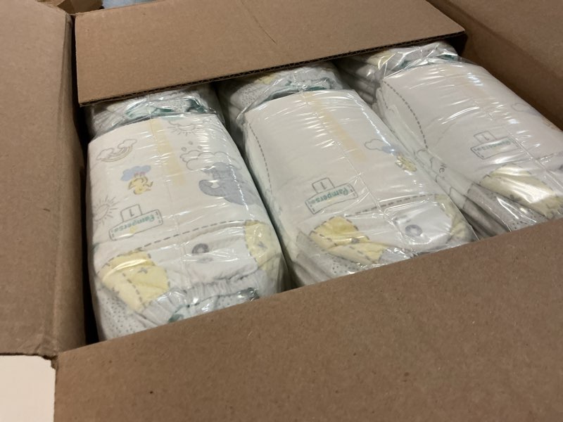 Condition photo showing Good Condition for pampers swaddlers diapers, size 1 (8-14 lbs), 198 count, absorbent, keeps baby dry and comfortable, skin safe disposable baby diaper (packaging may vary) size 1 198