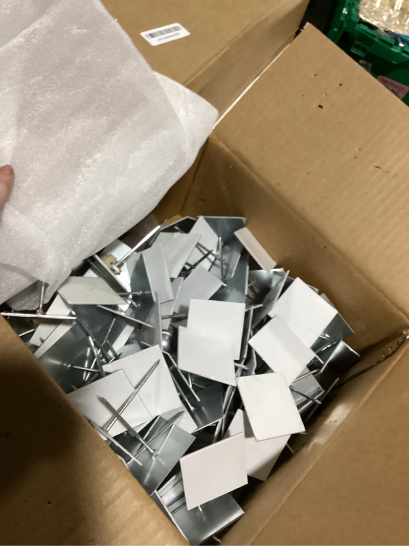 Condition photo showing New/Like New for patikil 300pcs self stick insulation pins 2-1/2inch, 1.5 inch self locking washers round 7/8 inch aluminum insulation hangers cap washers for foam board wall floor ceiling 100set/300pieces