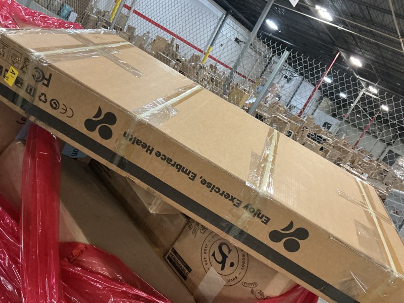 Condition photo showing New/Like New for walking pad treadmill with 12% 9-level auto incline, 450 lbs capacity bluetooth speaker under desk treadmills for home hiking, 5 mph black