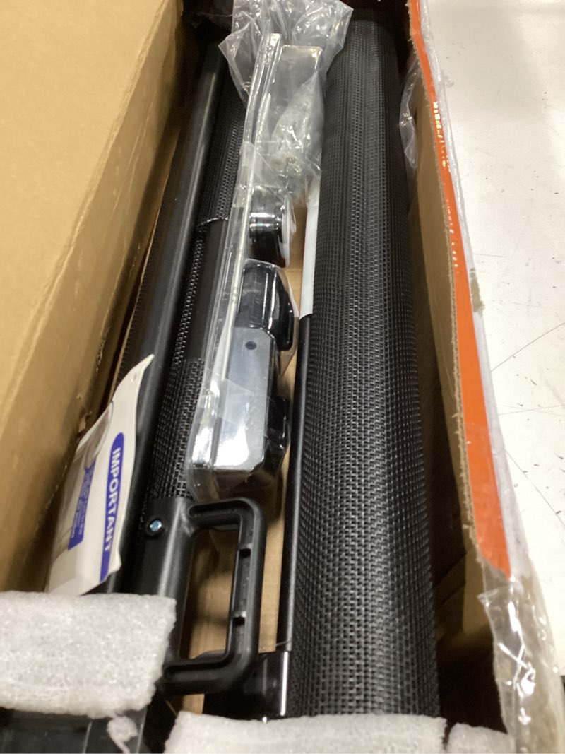 Condition photo showing Good Condition for (2 pack) retractable baby gate for doorways and stairs, mesh safety gate for pet, indoor & outdoor use, one-hand operation, easy installation, 33.6" tall, expands to 55" wide?black,33.6"x55") 33x55 inch(2 pack) black