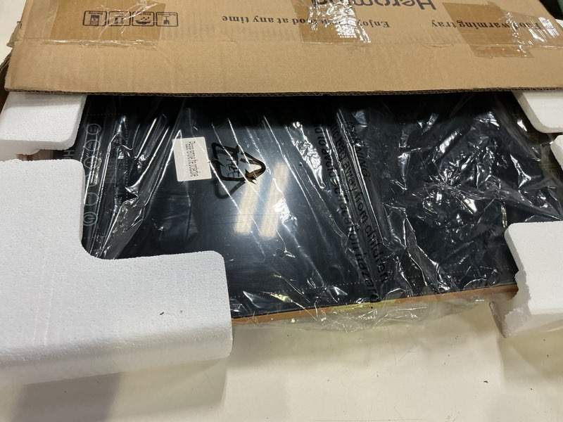 Condition photo showing Good Condition for electric warming tray 20" x 12", glass-top full-surface food warmer with adjustable temperature & timer, warming trays for buffets party, sabbath, holiday parties, daily dining large(20*12")-with handles