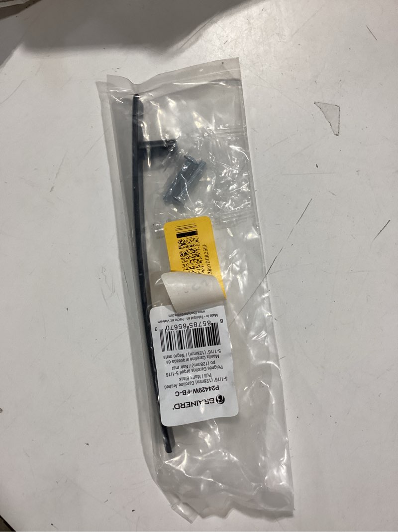 Condition photo showing Good Condition for allen + roth amelia 5-1/16-in , 128mm center to center matte black arch bar drawer pull