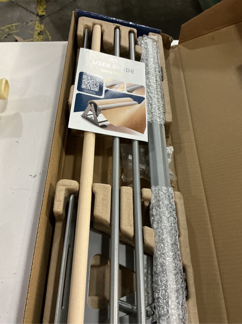 Condition photo showing New/Like New for diy crew 24 inch paper roll dispenser and cutter - heavy-duty wall mountable, non slip tabletop - kraft, freezer, butcher paper - up to 1000ft rolls 24" silver