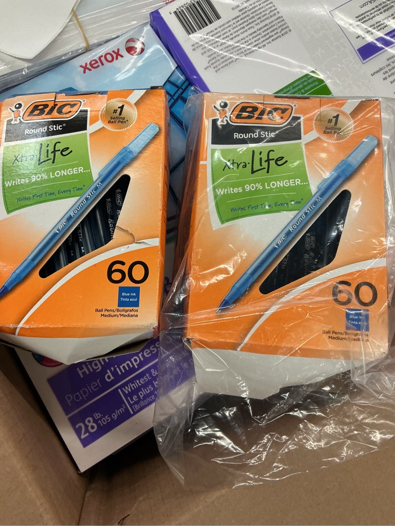 Condition photo showing Good Condition for bic round stic xtra life ballpoint blue ink 1mm medium 60/box gsm609be