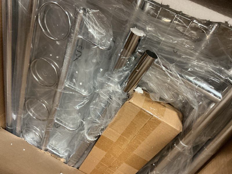 Condition photo showing Good Condition for Heavy duty clothes rack silver