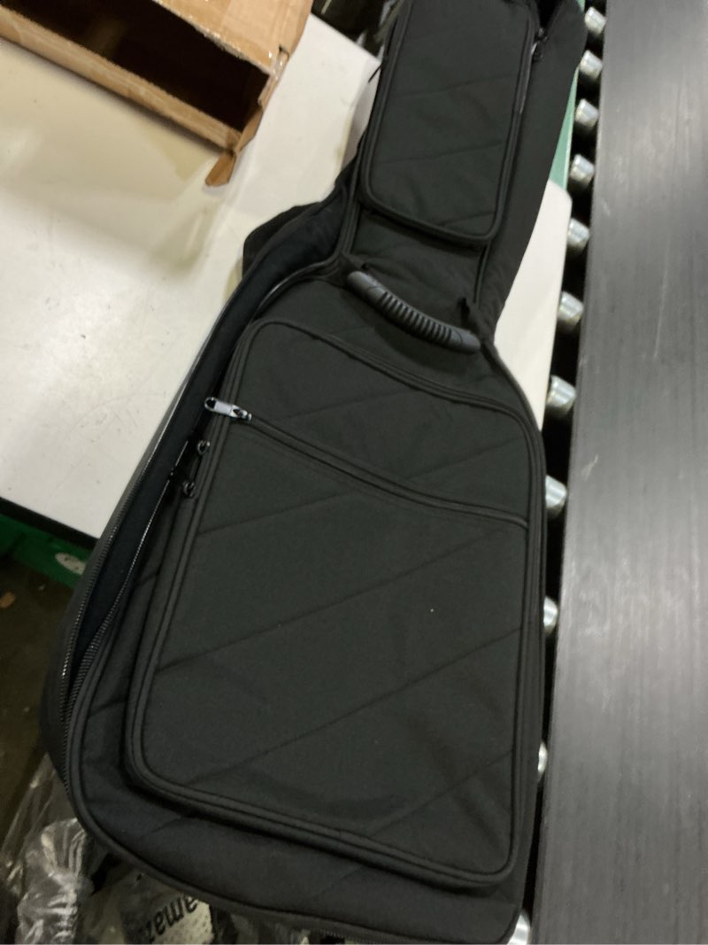 Condition photo showing As Is for letsrock electric guitar case with 0.7 inch thick padding 3 pockets with electric guitar gig bag, ad