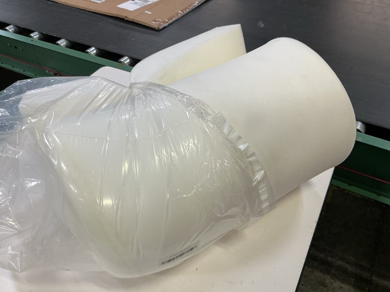 Condition photo showing As Is for outdoor bench cushion: waterproof and fade resistant patio furniture cushions - non-slip bench pad cushion with removable cover for garden swing porch sofa settee, 48 x 18 x 3 inch, black 48x18x3 inch black