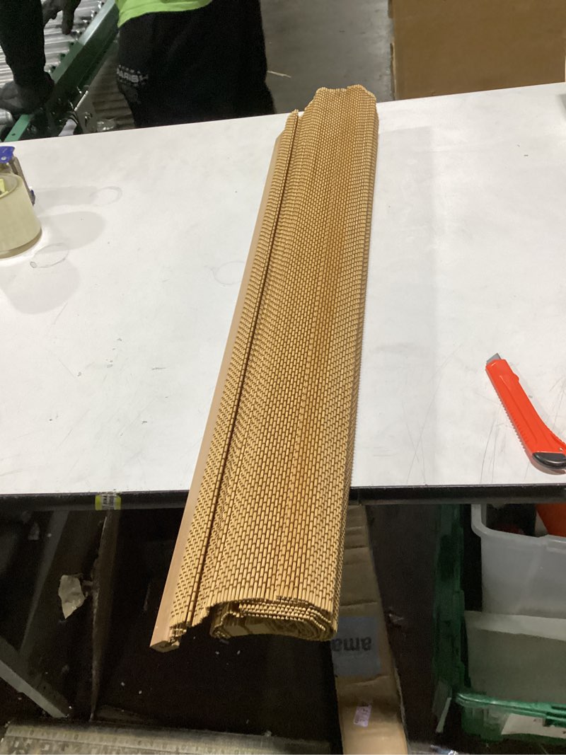 radiance cordless bamboo roman shades for windows - flatstick bamboo blinds for semi-private light c