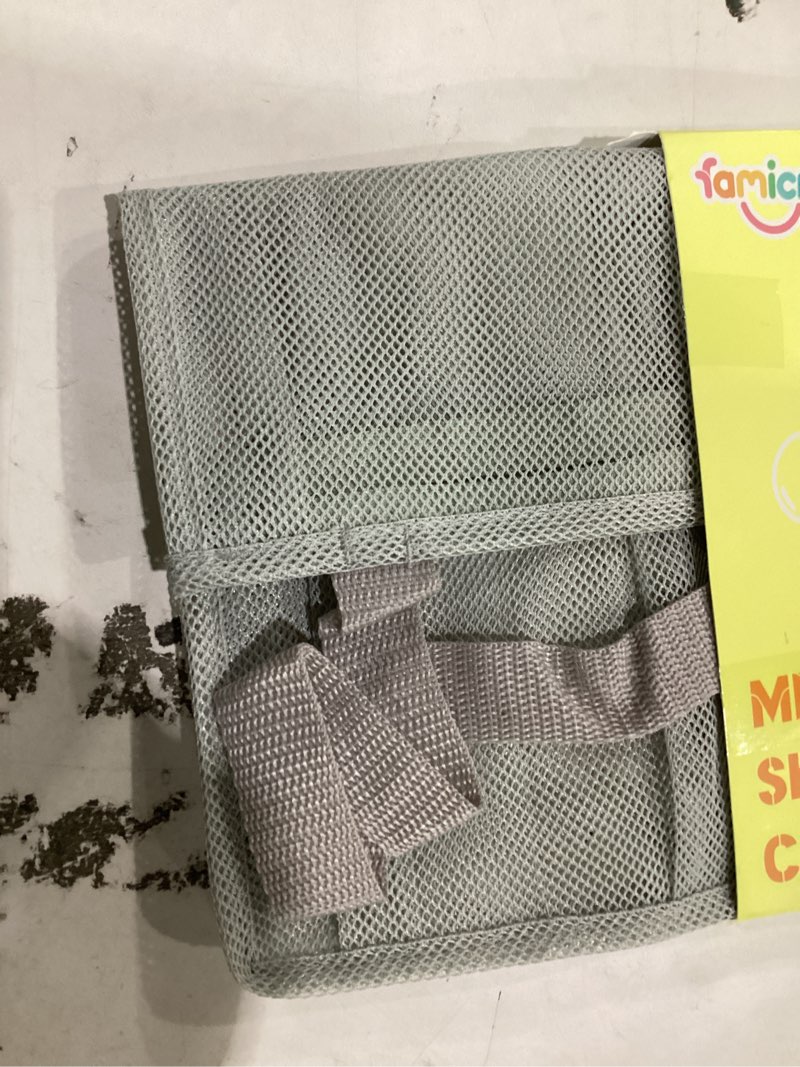 Condition photo showing Good Condition for famichan portable mesh shower caddy bag, bathroom shower organizer tote for college dorm, gym, travel, camping, swimming, dorm room essentials for boys girls - gray