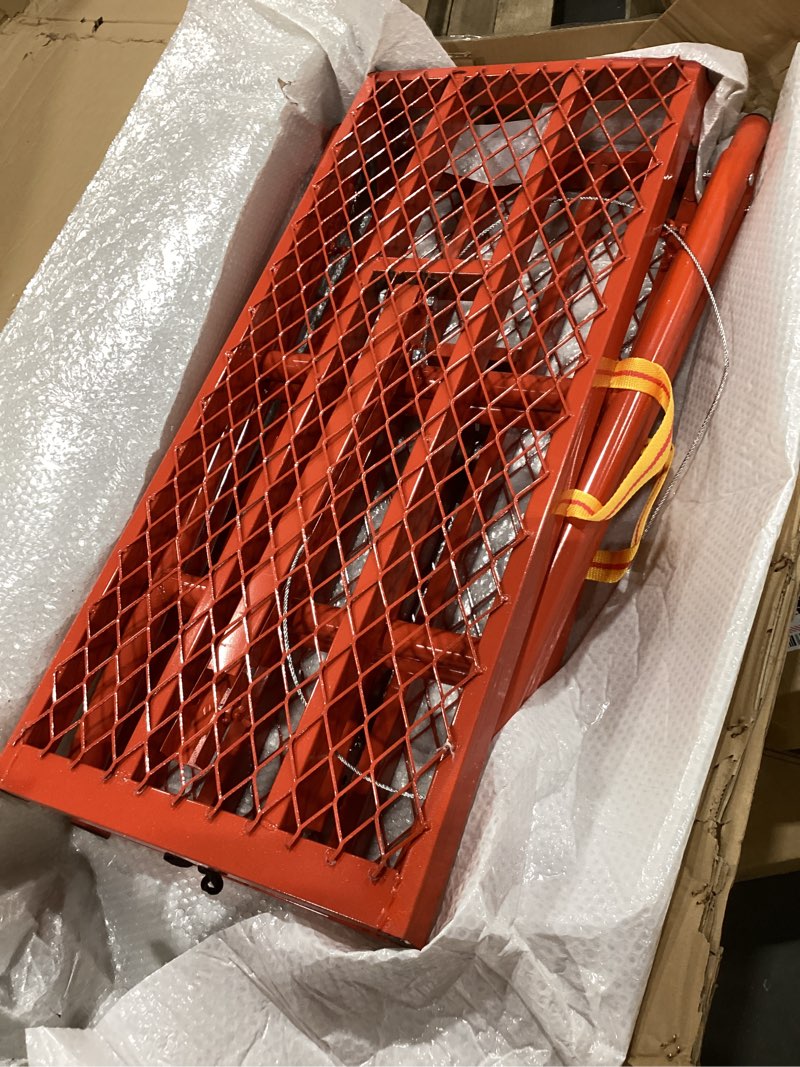 Condition photo showing Good Condition for portable folding scaffolding orange adjustable multipurpose work platform scaffold tower ladder, galvanized