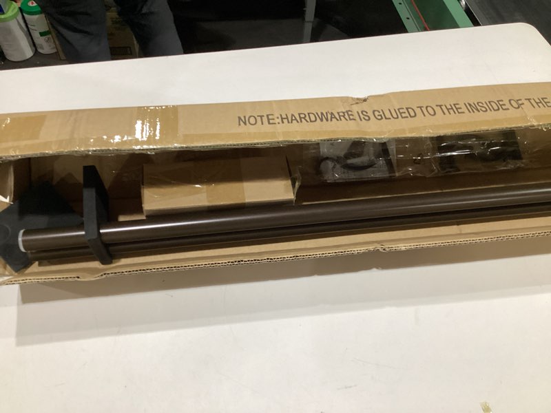 Condition photo showing Good Condition for Curtain Rods 36 to 72 Inches(3-6 Feet) with Solid Aluminum Alloy Brackets, 1 Inch Telescoping Drapery Rod for Windows, Heavy Duty Decorative Curtain Rods with Translucent Finials, Dark Bronze Dark Bronze 36"-72"