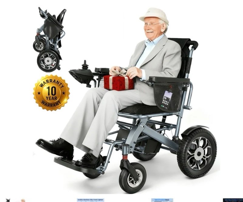 Drive Medical Blue Streak Lightweight Wheelchair - Portable Folding Mobility Aid - Swing-Away Footrests - Desk Arms - Durable Steel Frame - Easy Transport & Storage - 16