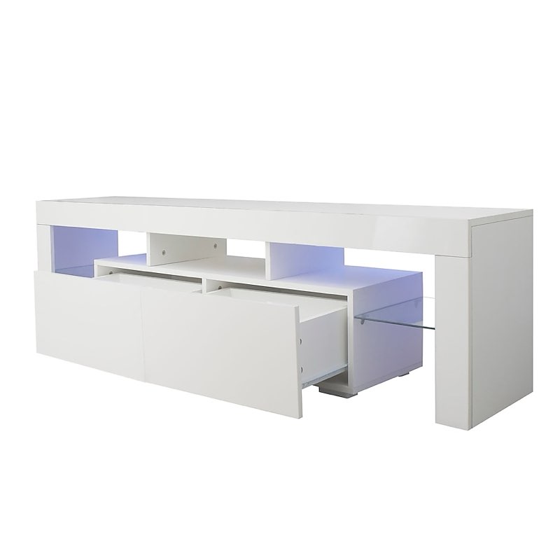 GZMR TV Base Stand with LED Light TV Cabinet