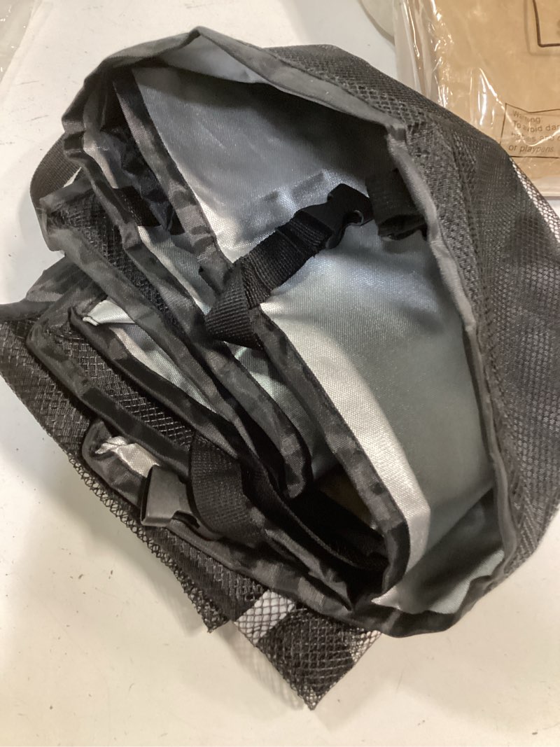 Condition photo showing Good Condition for pjyucien dog playpen mesh top cover, fits 36 inch 4 panels regular square plastic exercise pet pen, telescopic buckles connections, black (note: cover only, fence not included) black cover, 36"width, black ( elastic buckles connections ) fits plastic 4 panels playpen