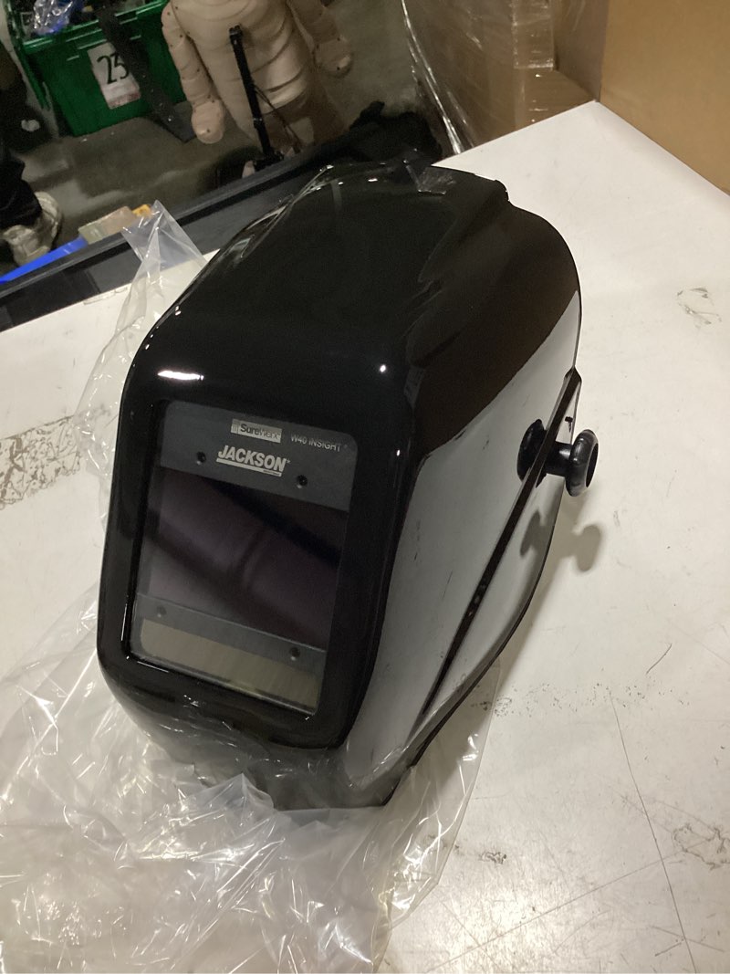Condition photo showing Good Condition for jackson safety hlx 100 welding hood - ultra lightweight auto darkening welding helmet with insight digital variable adf - ansi z87.1 black helmet