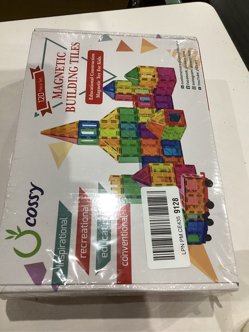 Condition photo showing New/Like New for cossy 120Pcs Magnetic Tiles Magnetic 3D Building Blocks Set Educational Construction Toys for 3+ Year Old Kids with Stronger Magnets, Educational Toys, Recreational, Conventional 120 Pieces