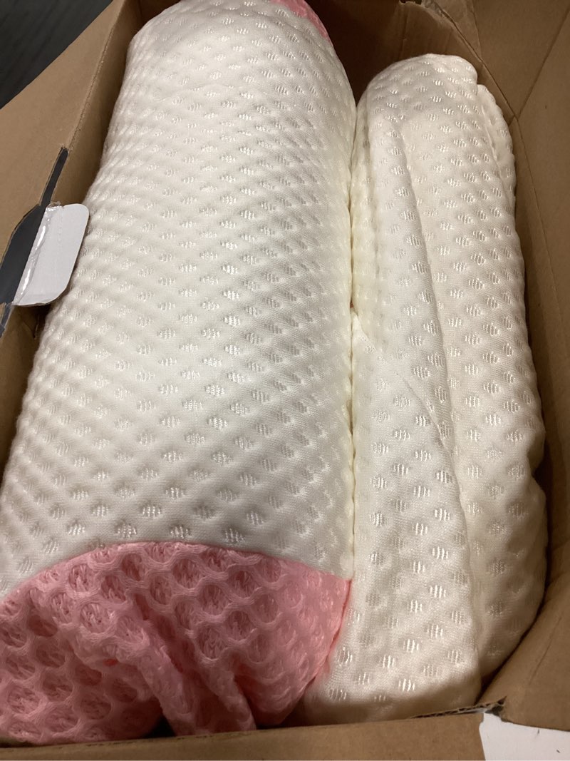 Condition photo showing New/Like New for osteo cervical pillow for neck pain relief, hollow design odorless memory foam pillows with cooling case, adjustable orthopedic bed pillow for sleeping, support for side back sleepers