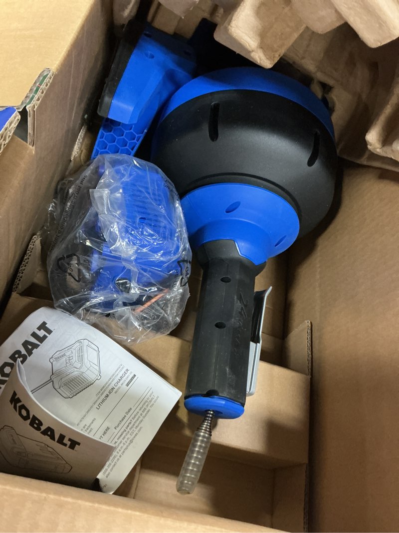 Condition photo showing Good Condition for kobalt 24-volt 5/16-in x 35-ft l galvanized wire 4 ah cordless (battery and charger included) machine augers