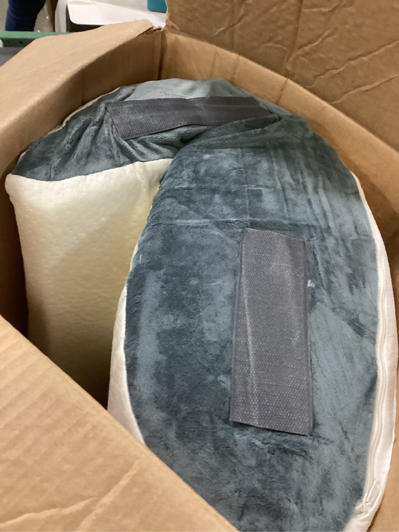 Condition photo showing Good Condition for Lunix LX5 4pcs Orthopedic Bed Wedge Pillow Set, Post Surgery Memory Foam for Back, Leg Pain Relief, Sitting, Adjustable Pillows Acid Reflux and GERD for Sleeping, Hot Cold Pack, Navy for Kids