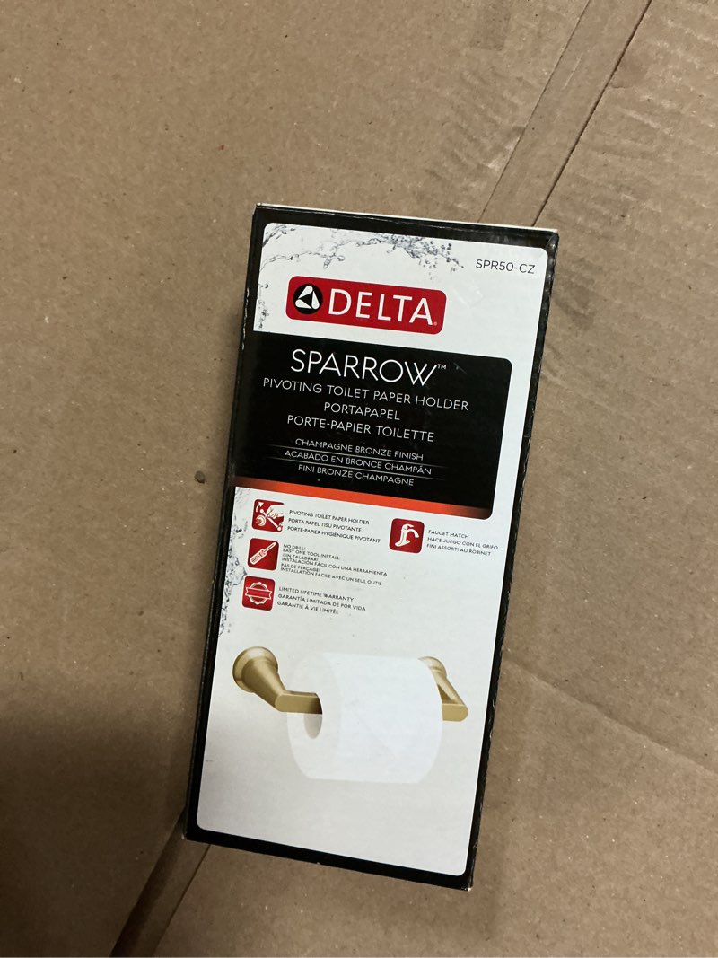 Condition photo showing Good Condition for delta sparrow champagne bronze wall mount pivot toilet paper holder