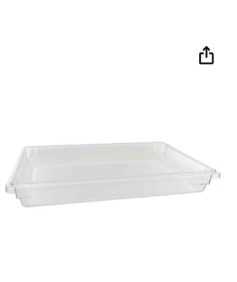 fse plfb121803pp food storage box, 1-3/4 gallon, 12" x 18" x 3-1/2", built-in handle, withstands temperature -40â° to 160â°f, stain resistant, dishwasher safe, polypropylene, white, nsf