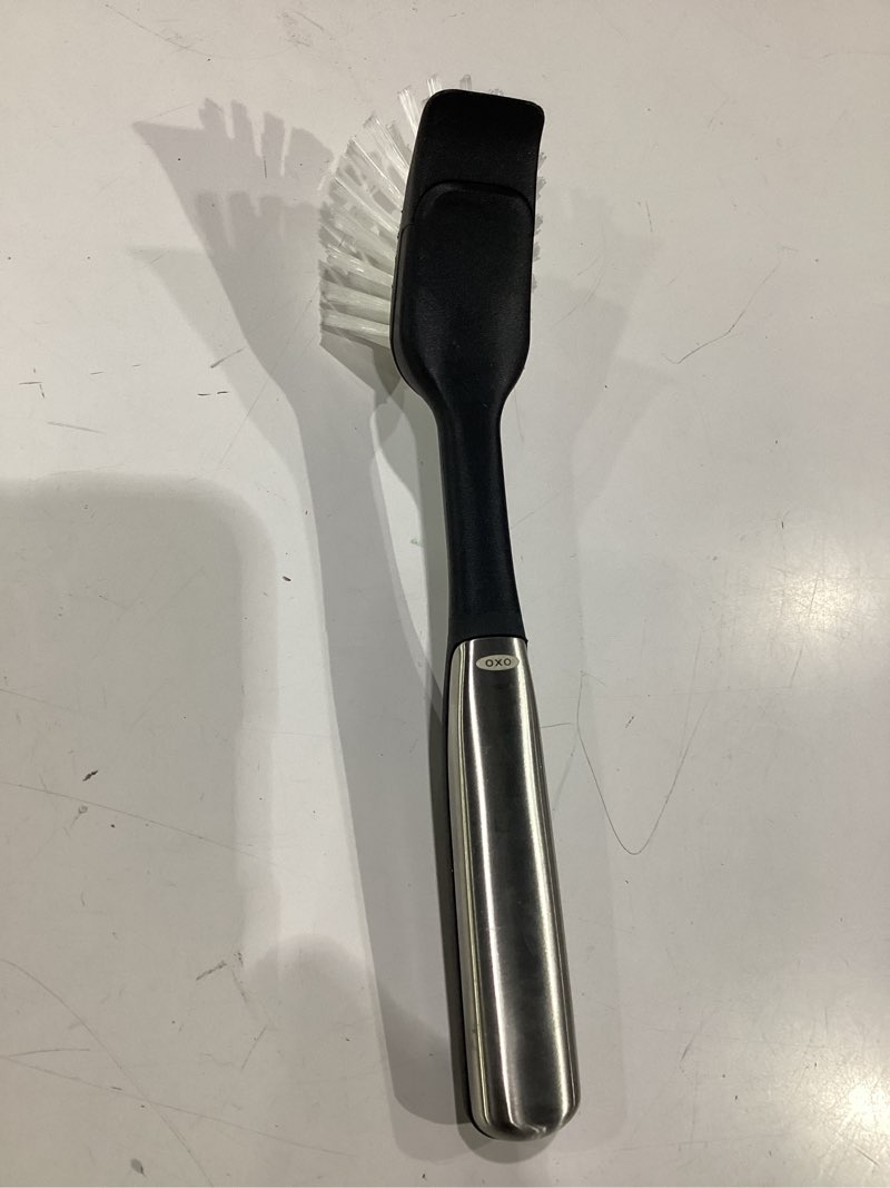 Condition photo showing As Is for oxo steel dish brush with replaceable head
