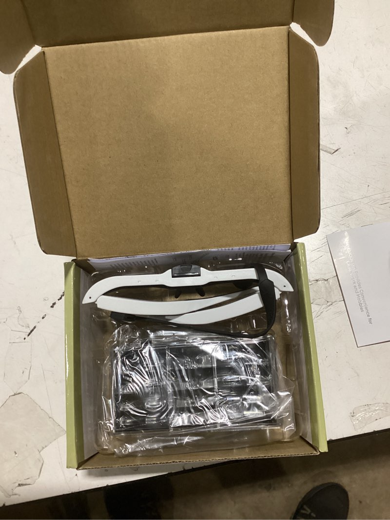 Condition photo showing Good Condition for magnifying glass with light, 1.5x-5.0x magnifying glasses, rechargeable magnifier headset with light, head magnifier with 4 detachable lenses, magnify glasses for close work crafts jewelry white magnifying glass with light