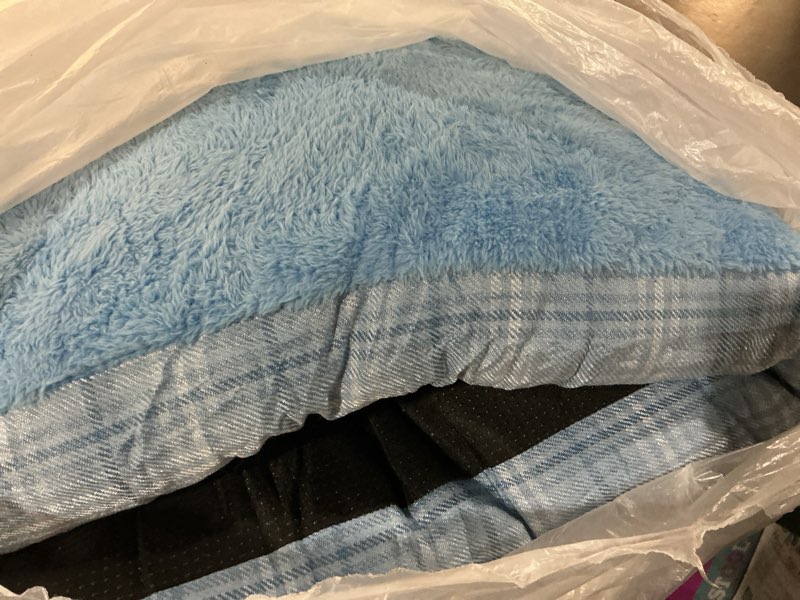 Condition photo showing As Is for MIHIKK Washable Orthopedic Dog Bed for Large Dogs, XXL Waterproof Pet Bed with Egg Crate Foam Strong Support, Machine Washable Cover & Anti-Slip Bottom & Durable Zipper 47x29(Blue) 47.0''L x 29.0''W x 3.5''H Blue