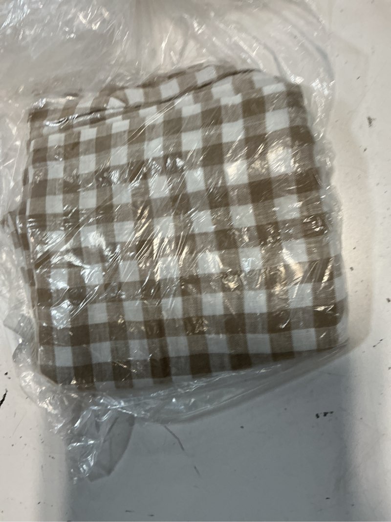 Condition photo showing Good Condition for european linen euro sham, euro, cafe gingham