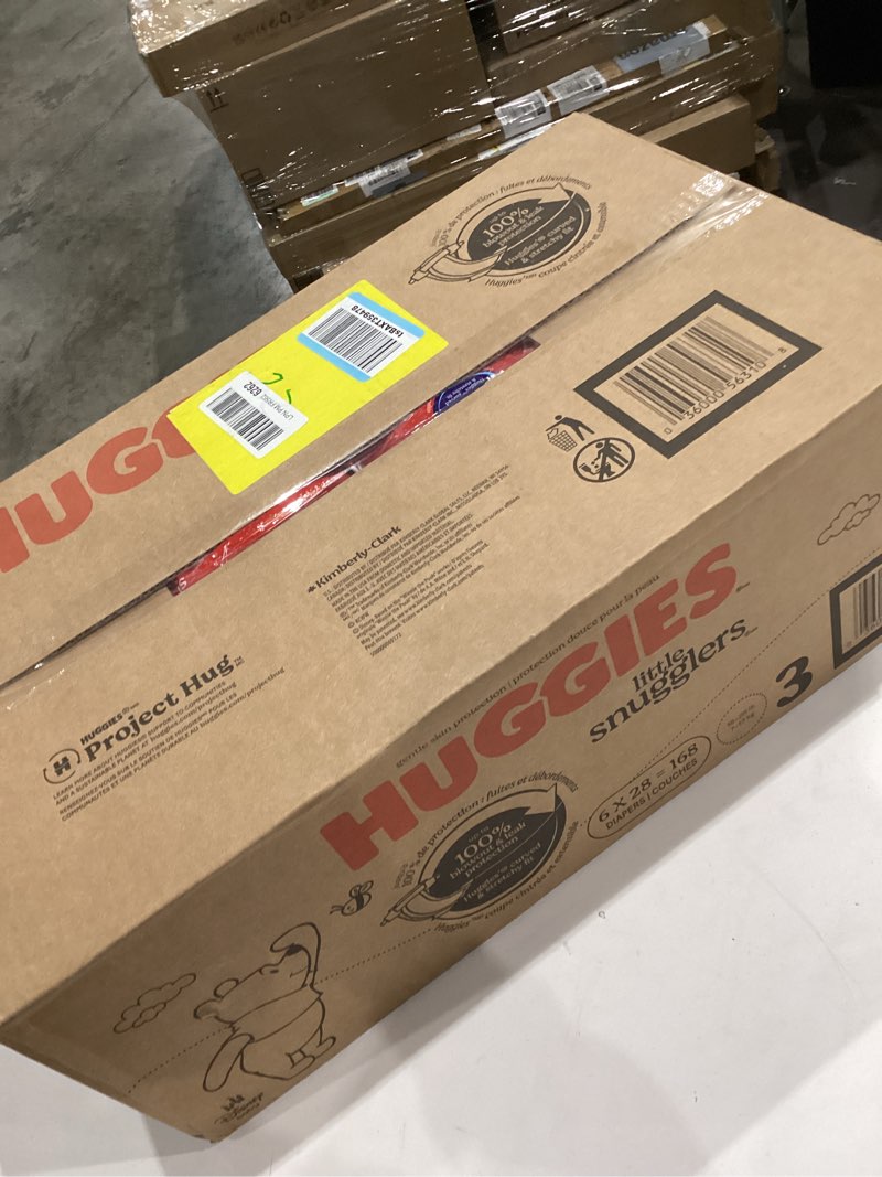 Condition photo showing New/Like New for huggies little snugglers disposable diapers - size 3 - 168ct