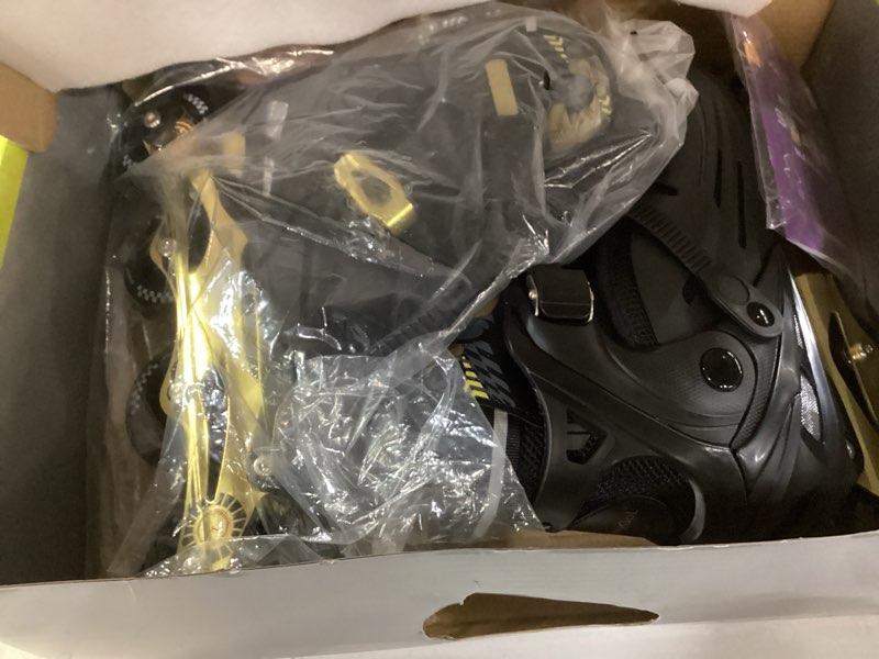 Condition photo showing Good Condition for MammyGol Inline Skates for Boys and Girls Youth, 4 Size Adjustable Roller Skates with PU Flashing Wheels, Aggressive Inline Skates High Performance for Kids Age 6-12 Golden Large - Youth (4-7 US)