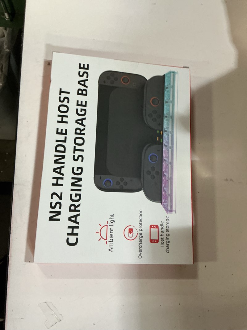 Condition photo showing New/Like New for Honghao Switch 2 Charging Dock, for Nintendo 2 2025 Joycons Accessories, RBG LED Lights Switch 2 Charging Stand,4 Joycon Controller Charger Station with 9 Games Cards Slot (Black)