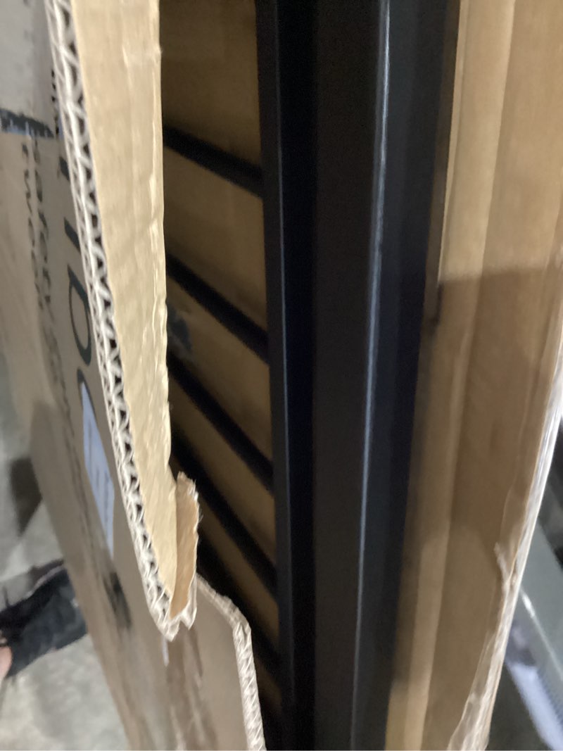 Condition photo showing As Is for cumbor 29.7-48" baby gate for stairs, mom's choice awards winner-dog gate for doorways, auto close safety pet gate for dogs indoor, easy install pressure mounted child gate with walk thru door, black