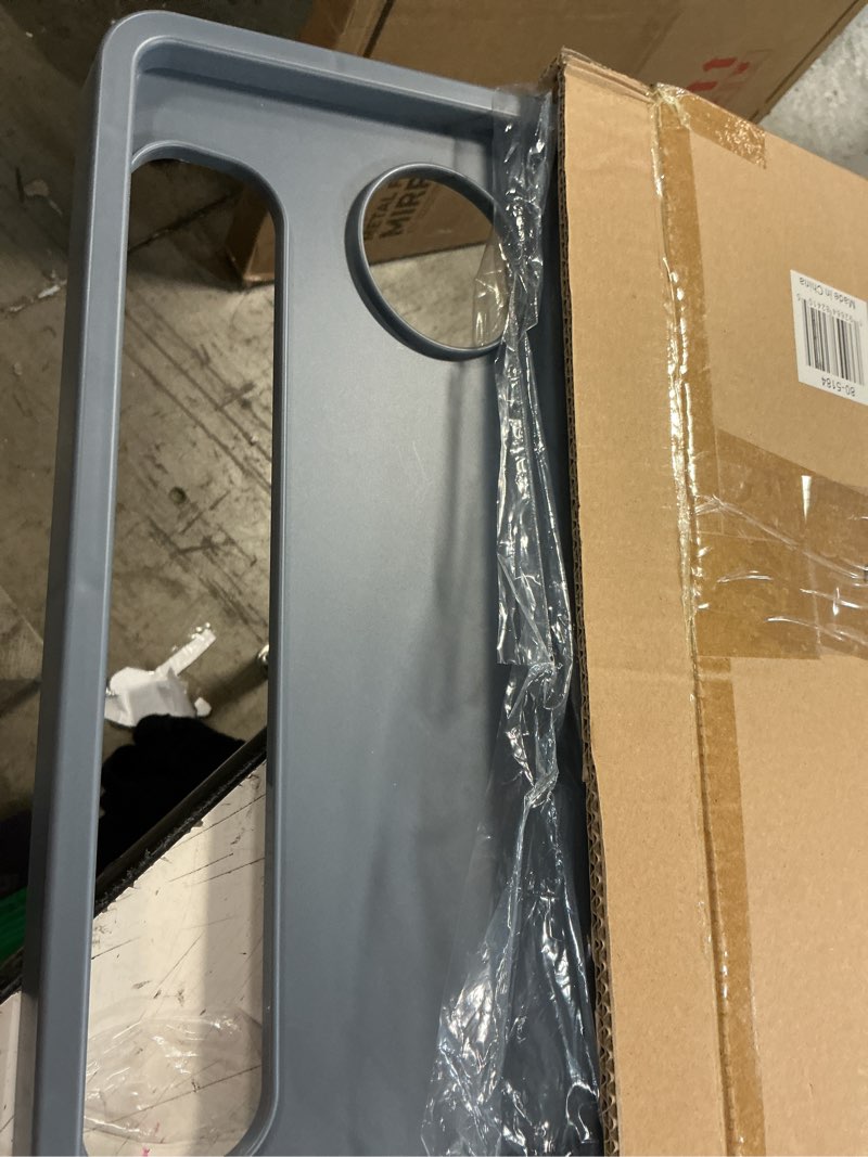 Condition photo showing Good Condition for bluestone walker tray- upright with holders-universal table fits most standard folding walkers-home mobility medical equipment accessories, 1 count (pack of 1) silver