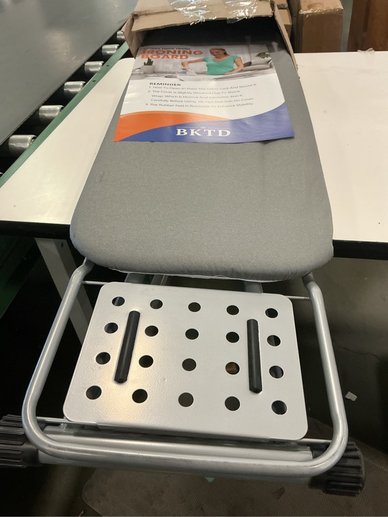 Condition photo showing item condition for Ironing Board, Heat Resistant Cover Iron Board with Steam Rest, Non-Slip Foldable Ironing Stand. Heavy Sturdy Metal Frame Legs Iron Stand(13 * 34 * 53 Inches) (Silver Gray)