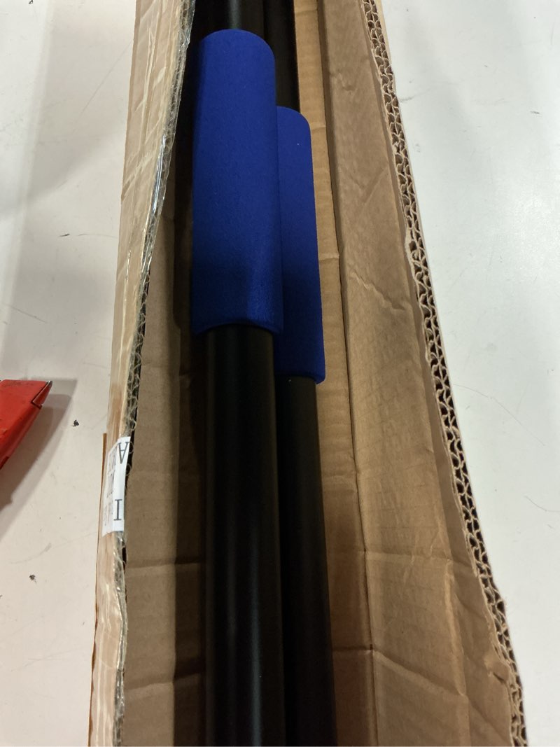 Condition photo showing As Is for 3.6-12ft 4-stage telescoping boat hook pole for docking, floating aluminum lightweight extension pole with utility hook for push and pull boats, dock accessories 2 blue